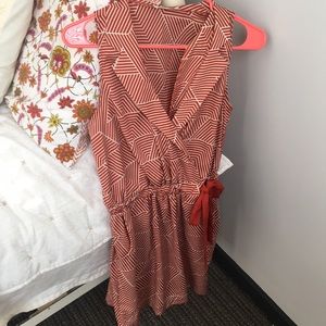 Patterned dress with bow (sold)